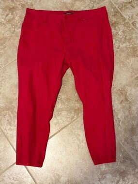 d. jeans Men's Bright Red Stretch Chinos